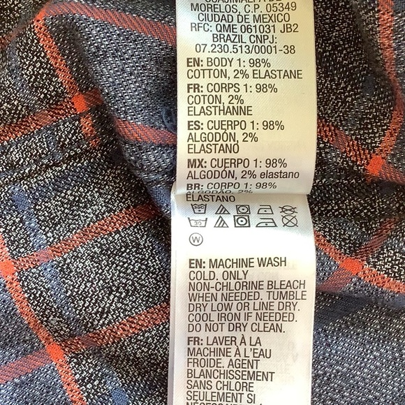 Quicksilver Men's Modern Fit Long Sleeve Plaid Flannel Button Down Shirt - Picture 8 of 8